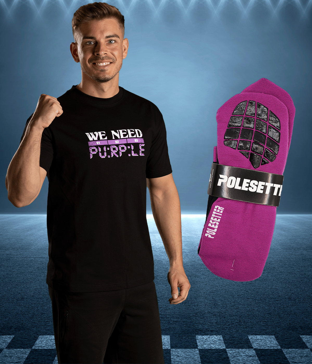 Polesetter Purple Time Bundle. Fokus on the Purple Time!